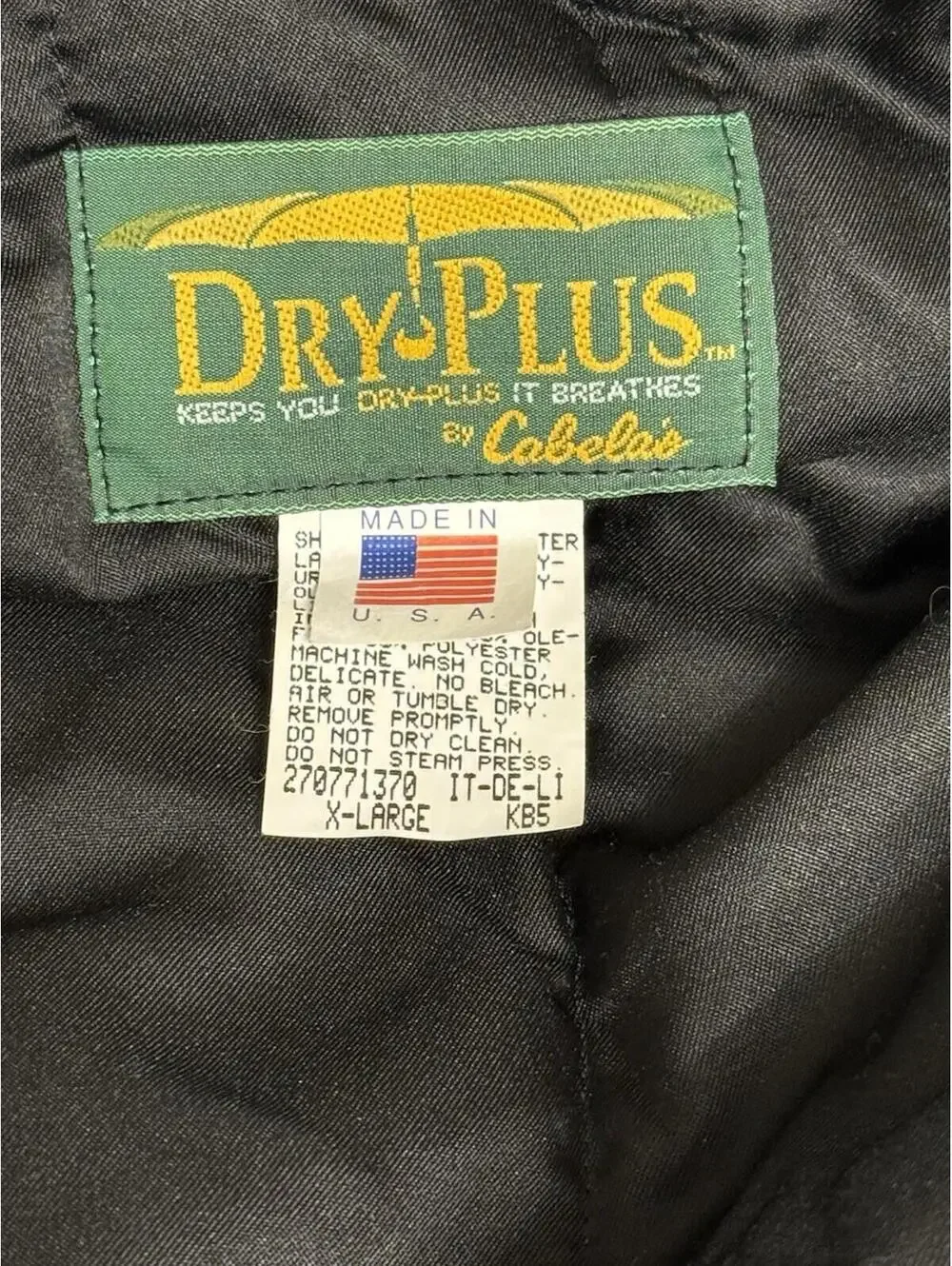 Vintage Cabela's Jacket Mens Extra Large Camo Dry-Plus Hunting Made USA‎ 90s NWT